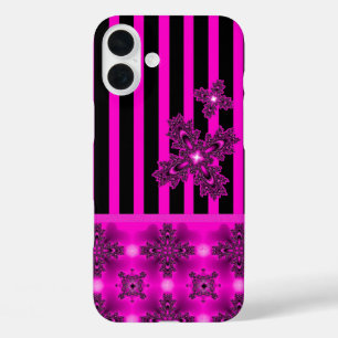 Artdeco Flowers in Retro Style iPhone 16 Plusケース