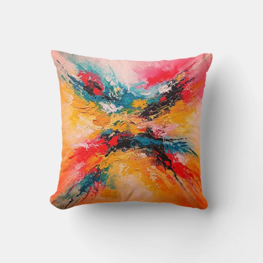 Arte Abstracto Colorido クッション (正面)