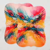 Arte Abstracto Colorido 招待状 (正面/裏面)