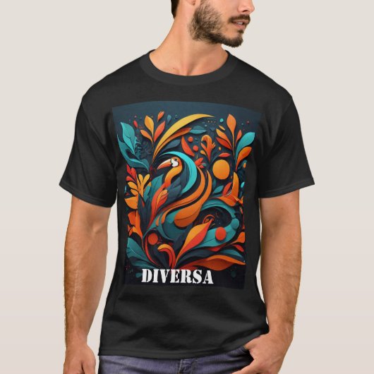 Arte Abstracto de Diversidad Natural Tシャツ (正面)