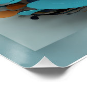 Arte Abstracto Marino Profundidad Azul ポスター (コーナー)