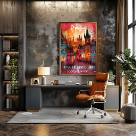 Arte Contemporáneo de Praga en Estilo Vibrante ポスター