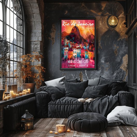 Arte Contemporáneo de Rio de Janeiro vibrante. ポスター