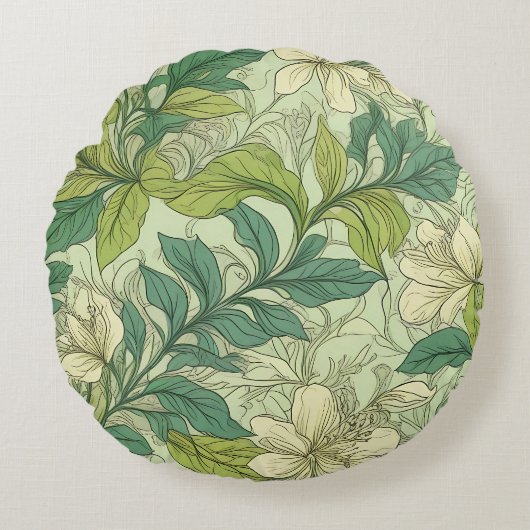 Arte decorativo plantas 5-1-2 ラウンドクッション (正面)