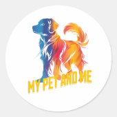 Arte Digital: El Puente entre Humanos y Mascotas ラウンドシール (正面)