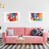 Arte en Acuarela de Danza y Elegancia (リビング)