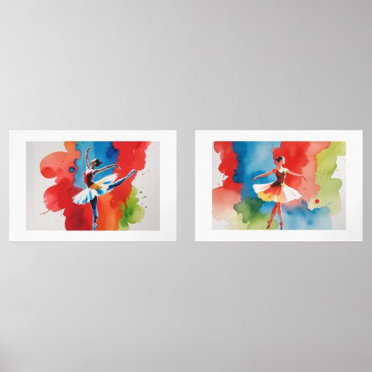 Arte en Acuarela de Danza y Elegancia (正面)