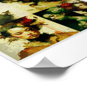 Arte floral digital y estética oscura. ポスター (角)