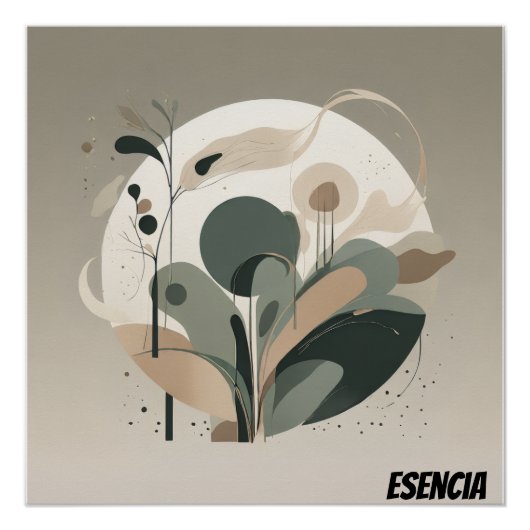 Arte Minimal Abstracto Esencia Natural ポスター (正面)