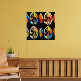 Arte Moderno Abstracto "Fusión Vibrante": ポスター