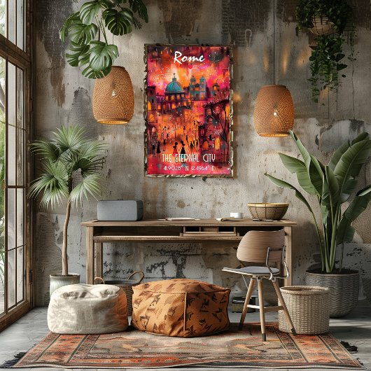 Arte Moderno Roma en colores vibrantes ポスター