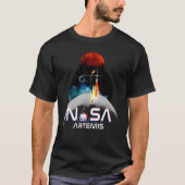 Artemis 1 SLS Rocket Launch Mission To The Moon An Tシャツ (正面)