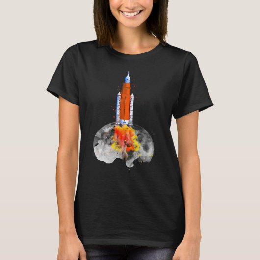 Artemis 1 SLS Rocket Launch Mission To The Moon An Tシャツ (正面)