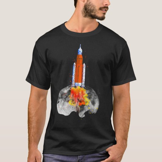 Artemis 1 SLS Rocket Launch Mission To The Moon An Tシャツ (正面)