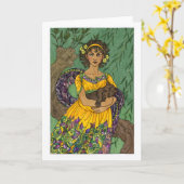 Artemis Brauroniaの挨拶状 カード (黄色い花)