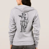 Artemis Goddess Minimalist Line Art Hoodie パーカ (裏面)