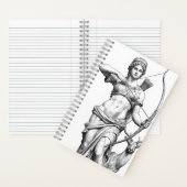 Artemis Goddess Mythology Line Art Notebook ノートブック (内側)