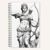 Artemis Goddess Mythology Line Art Notebook ノートブック (正面)