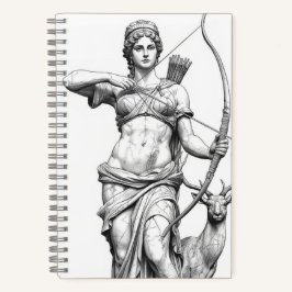 Artemis Goddess Mythology Line Art Notebook ノートブック