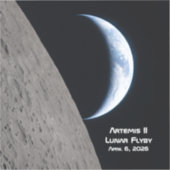 Artemis II 月フライバイ シール (正面)