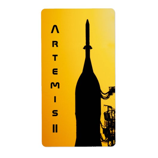 Artemis II 発射台へ ラベル (正面)