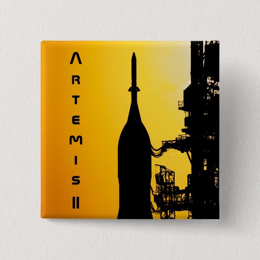 Artemis II 発射台へ 缶バッジ (正面)