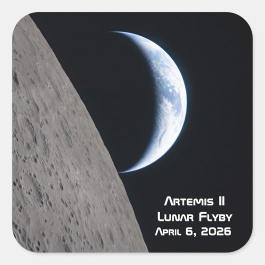 Artemis II Lunar Flyby スクエアシール (正面)