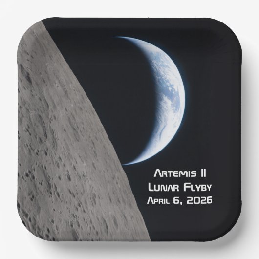Artemis II Lunar Flyby ペーパープレート (正面)