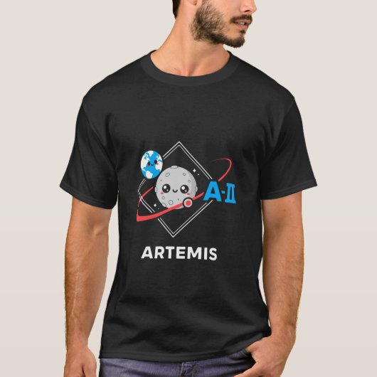 Artemis II Mission - Moon & Earth Tシャツ (正面)