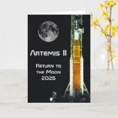 Artemis II Moon Mission カード (黄色い花)