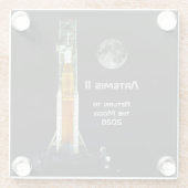 Artemis II Moon Mission ガラスコースター (裏面)