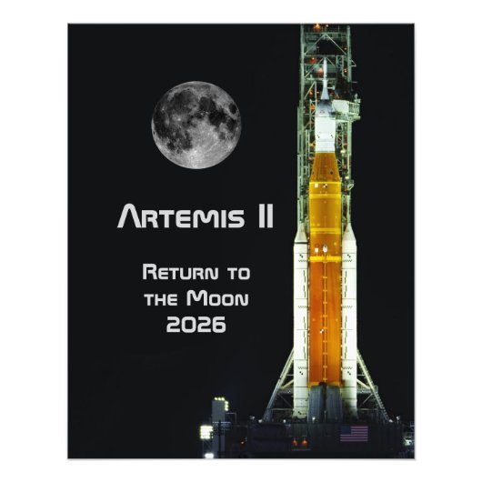 Artemis II Moon Mission フォトプリント (正面)