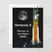 Artemis II Moon Mission ポストカード (正面/裏面)
