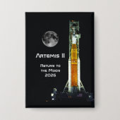 Artemis II Moon Mission 缶バッジ (正面)