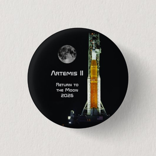 Artemis II Moon Mission 缶バッジ (正面)