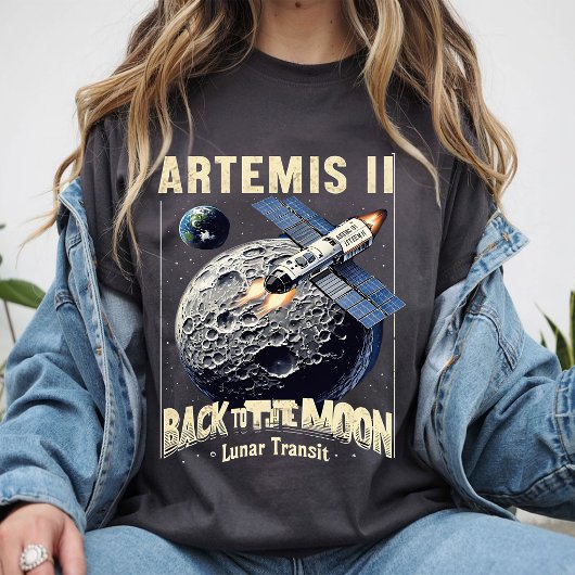 Artemis II NASA Moon Mission Cosmic Galaxy Art Tシャツ
