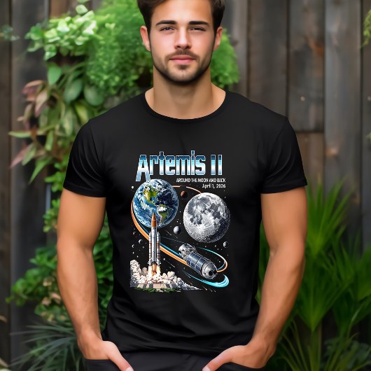 Artemis II NASA Moon Mission Cosmic Rocket T-Shirt Tシャツ