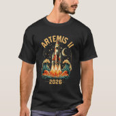 Artemis II NASA Moon Mission Rocket T-Shirt Tシャツ (正面)