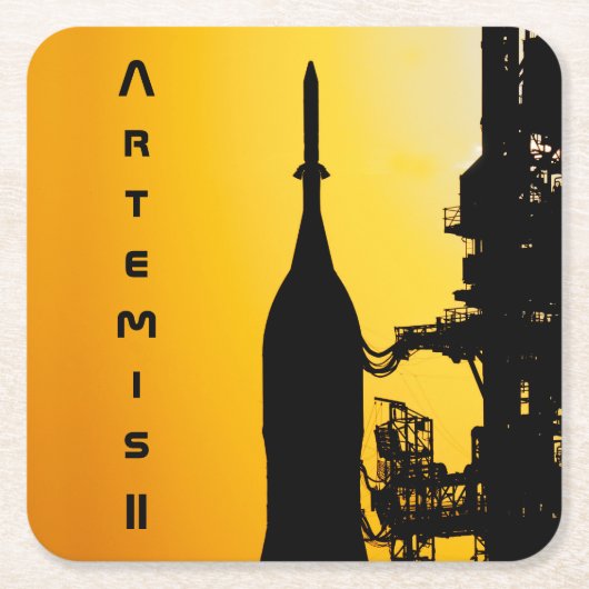Artemis II to Launch Pad スクエアペーパーコースター (正面)
