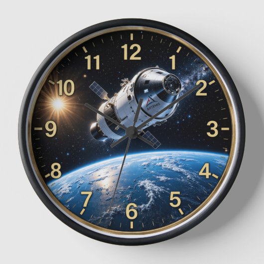 Artemis Lunar Mission Clock 壁時計 (正面)