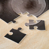 Arterial Motif:抽象芸術ブラック、ホワイト、レッド ジグソーパズル (側面)