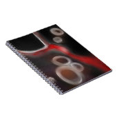 Arterial Motif:抽象芸術ブラック、ホワイト、レッド ノートブック (右側)