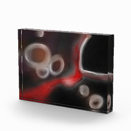 Arterial Motif:抽象芸術ブラック、ホワイト、レッド フォトブロック