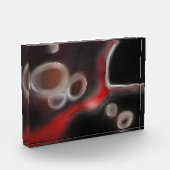 Arterial Motif:抽象芸術ブラック、ホワイト、レッド フォトブロック (左)