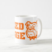 Artesiaのブルドッグ"私はオレンジ"マグを出血させます コーヒーマグカップ (正面右)