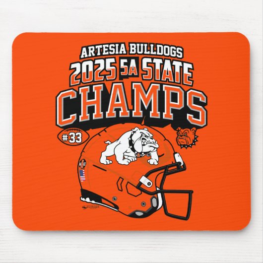 Artesia Bulldogs 2025 State Champs Mouse Pad マウスパッド (正面)