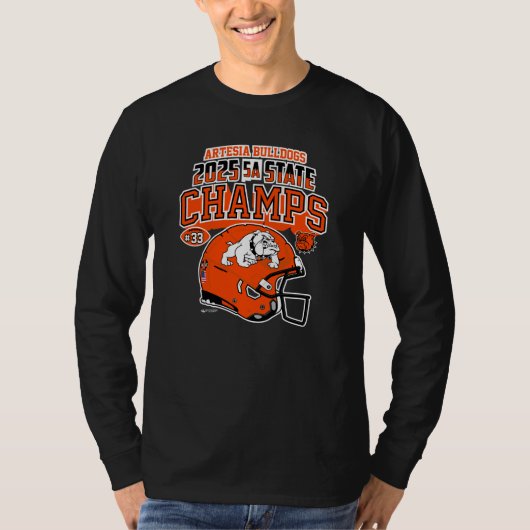 Artesia Bulldogs 2025 State Champs Tシャツ (正面)