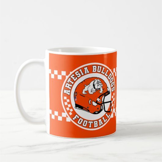 Artesia Bulldogs Football Roundel コーヒーマグカップ (左)