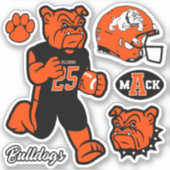 Artesia Bulldogs "Football Six-Pack" Sticker シール (正面)