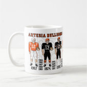 Artesia Bulldogs Football State Champ Uniforms Mug コーヒーマグカップ (左)
